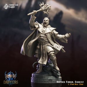 BRAT FINNAN, EGZORCYSTA z „Death Bringers” zespołu [Crippled God Foundry] | Druk 3D 16K | Długopis i papier | Blat stołu | Gry wojenne