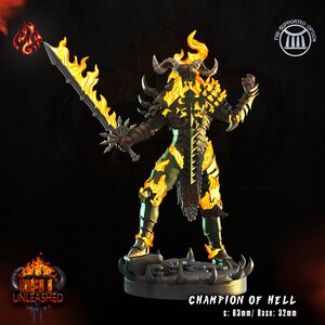 CAMPIONE DELL'INFERNO da "Hell Unleashed" di [Crippled God Foundry] | Stampa 3D 16K | Da tavolo | PnP | Giochi di guerra | gioco di ruolo
