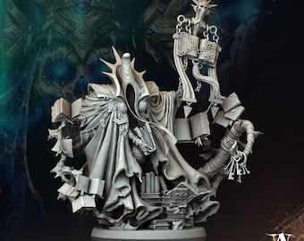 EL HIASK - RECORDKEEPER from "Stoa Mortis - The Undying Academy" by [Archvillain Games] | 32 mm Miniature | 16K 3D Print | Tabletop