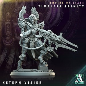 KETEPH VIZIER da "Empire of Stars - Timeless Trinity" di [Archvillain Games] | Miniatura da 32 mm | Stampa 3D 16K