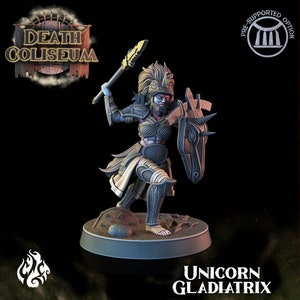UNICORN GLADIATRIX da "Death Coliseum" di [Crippled God Foundry] | Stampa 3D 16K | Da tavolo | PnP | Giochi di guerra | gioco di ruolo