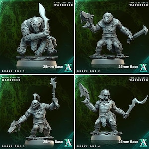 BRAVE ONE från "Primal Warlords - Warbreed" av [Archvillain Games] | 16K 3D-utskrift | Bordspel | Krigsspel | PnP | 32 mm miniatyr