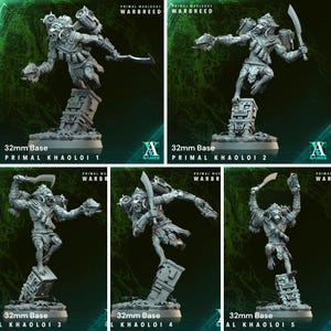 PRIMAL KHAOLOI från "Primal Warlords - Warbreed" av [Archvillain Games] | 16K 3D-utskrift | Bordspel | Krigsspel | PnP | 32 mm miniatyr