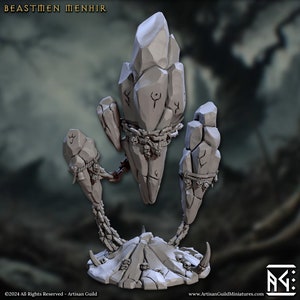 MENHIR DEGLI UOMINI BESTIA da "L'ascesa degli Uomini Bestia" di [Artisan Guild] | Stampa 3D 16K | Carta e penna | Da tavolo | Giochi di guerra