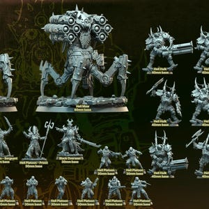 HELL PRAETORIANS från "Orbita Hellscape - Hell Praetorians" av [Archvillain Games] | 16K 3D-utskrift | Bordsspel | Krigsspel | PnP | 32 mm skala