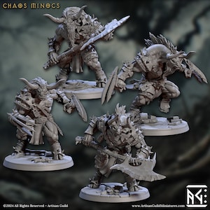 MINOCS DEL CAOS da "L'ascesa degli Uomini Bestia" di [Artisan Guild] | Stampa 3D 16K | Carta e penna | Da tavolo | Gioco di ruolo | Giochi di guerra