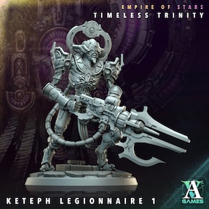 KETEPH LEGIONNAIRE da "Empire of Stars - Timeless Trinity" di [Archvillain Games] | Miniatura da 32 mm | Stampa 3D 16K