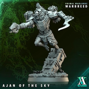 AJAN of the SKY från "Primal Warlords - Warbreed" av [Archvillain Games] | 16K 3D-utskrift | Bordspel | Krigsspel | PnP | 32 mm miniatyr