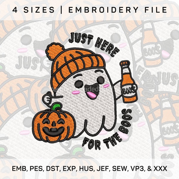 Here for the 'Boos' Ghost Halloween Embroidery File - EMB-0000010