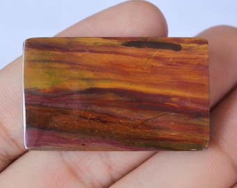 Multicolor Stripe Java Jasper Gemstone (39mm × 23mm)