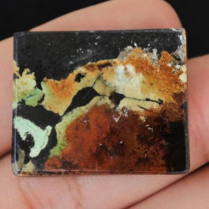 Veelkleurige Java-Jaspis cabochon: genezende kristalsteen (28 mm)