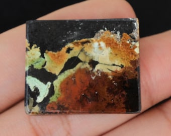 Wielokolorowy kaboszon z jaspisu Java: kryształowy kamień leczniczy (28 mm)