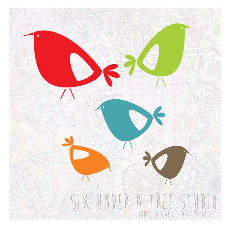Little Birds Vol 5 Wall Vinyl Decals Art Graphics Stickers Etsy