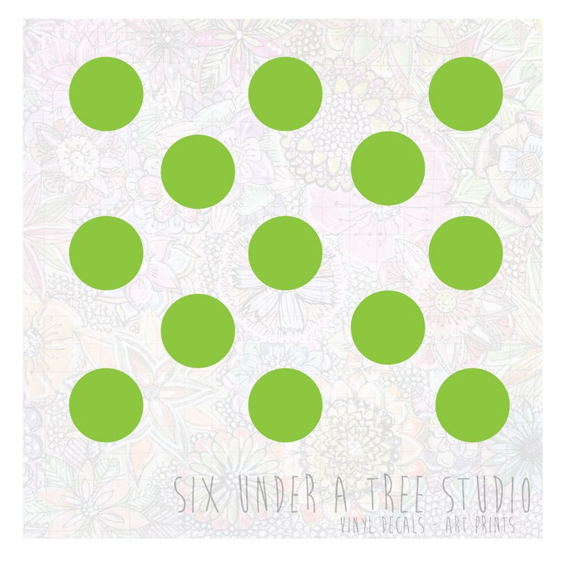 48 Polka Dots Wall Vinyl Decals Art Graphics Stickers Etsy