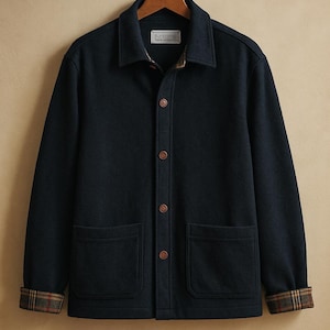 Authentic Burberry Shirt Jacket Vintage Gray Black Large 2000s
