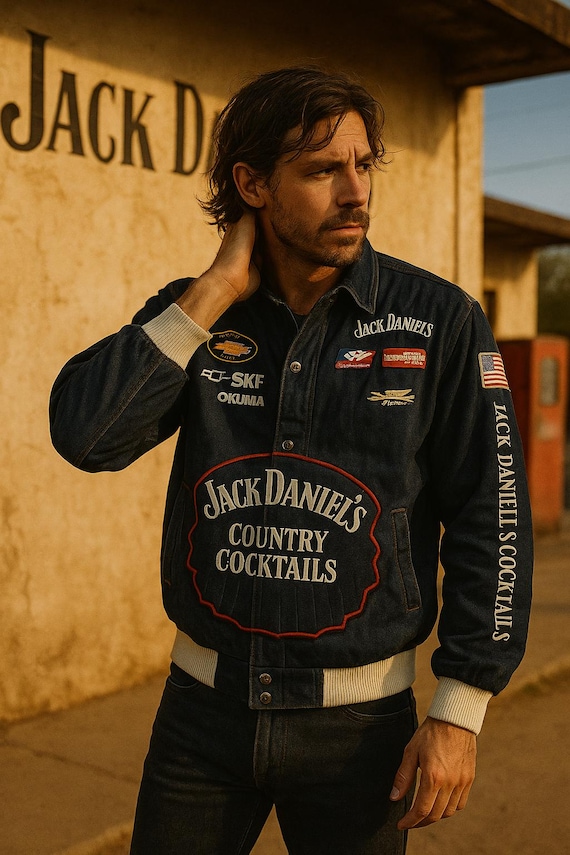 JACK DANIEL'S 】 JH Designデニム レーシングジャケット Jack