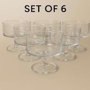 1970s Luminarc Cavalier Coupe Set: Scandinavian Atomic Age Barware