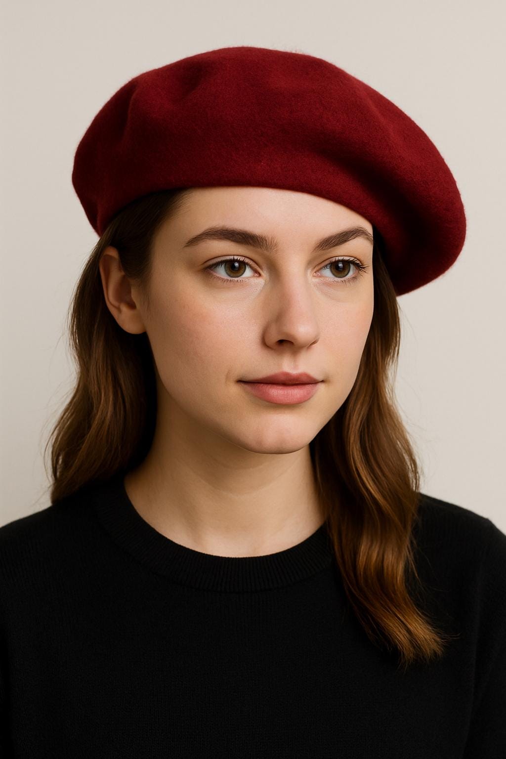 Vintage Pierre Laulhere French Red Beret Laulhere French Beret Hat Angora Red Made in France 6 3/4 | eBay main image 2