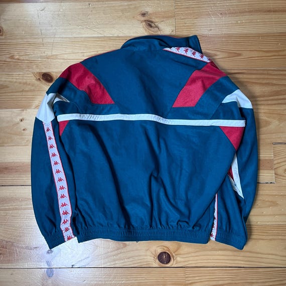 Vintage Kappa Italia Track Jacket 90s Teal Red Omini Tape
