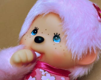 ヴィンテージ モンチッチ さくらガール ぬいぐるみ 関口 日本 ピンク