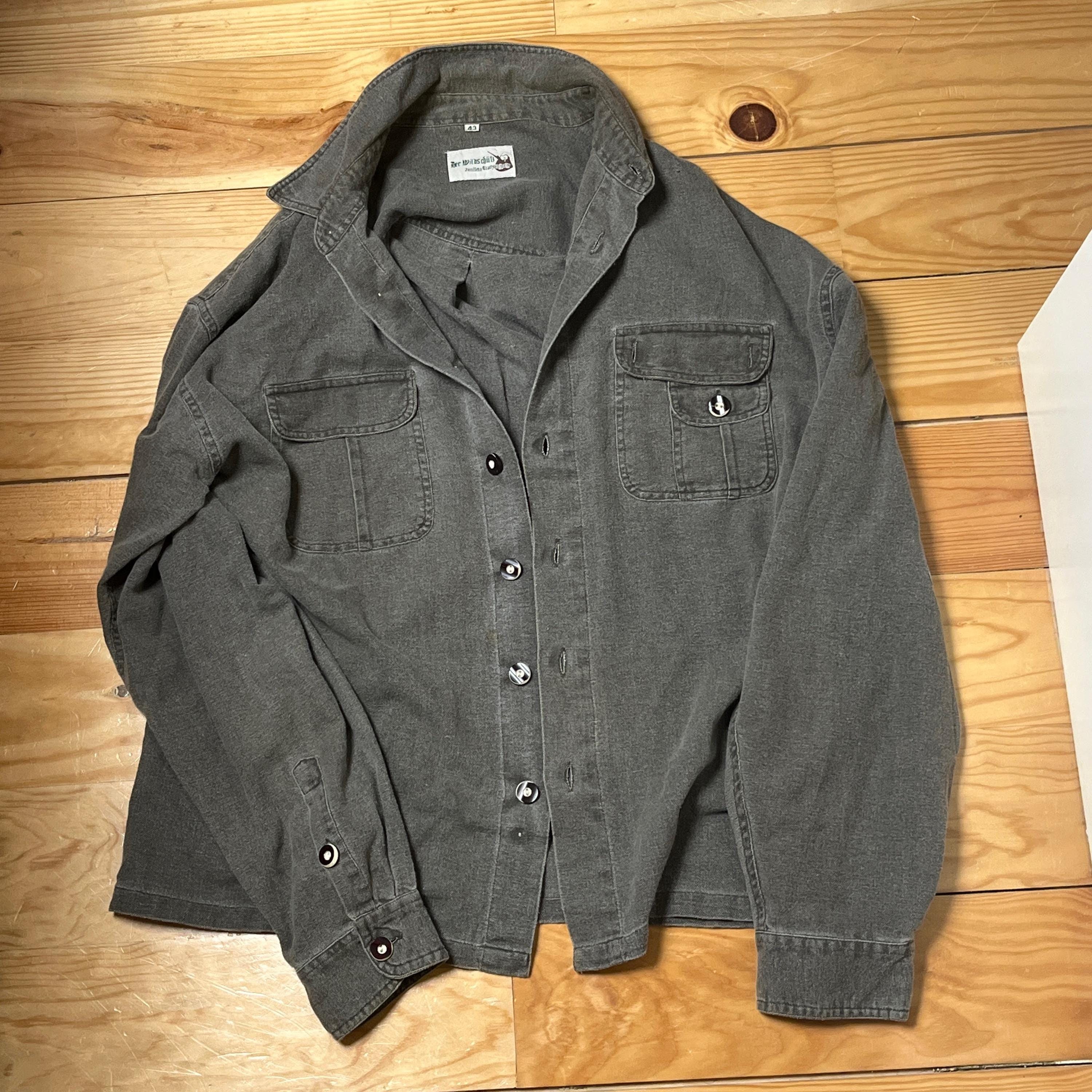 Der Wildschütz German Work Shirt: 80s Cotton Twill Utility Jacket