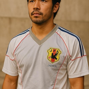 2002 Japan Away Jersey: Samurai Blue World Cup Retro Football Shirt (Size L)