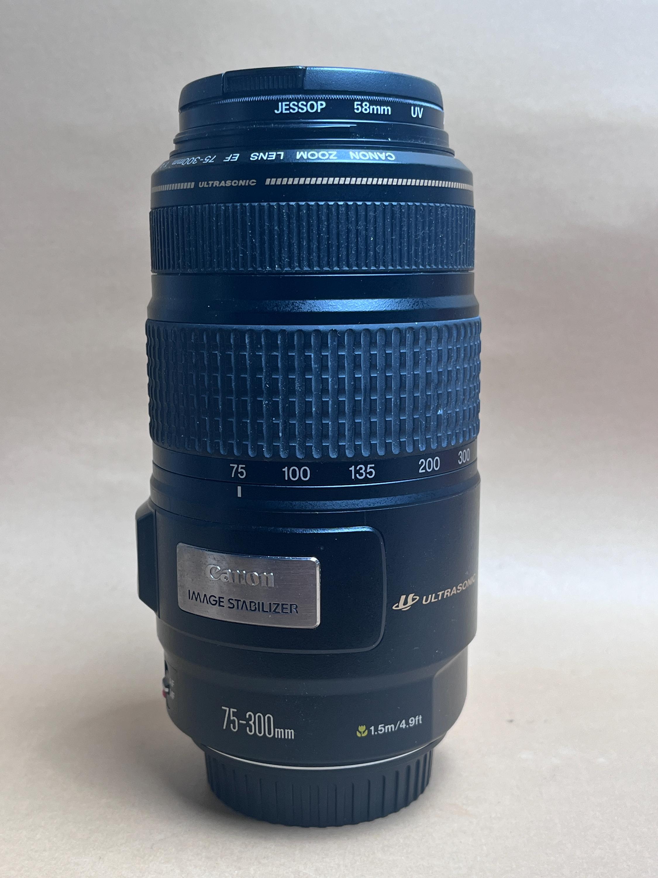【Canon】EF 75-300mm IS USM Canon EF 75-300mm IS USM Lens 1995 Vintage Telephoto Zoom Tested