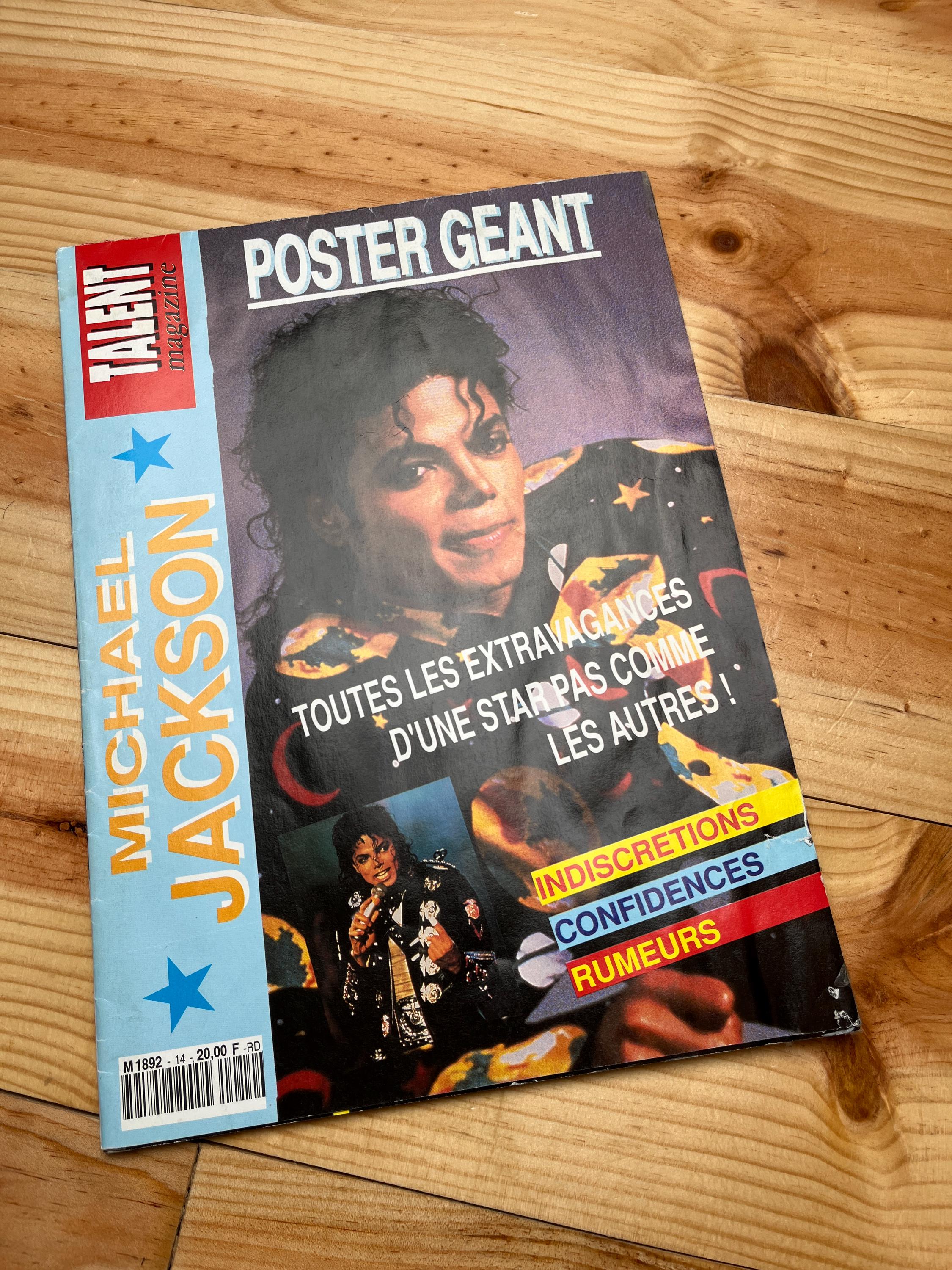 ヴィンテージ マイケル・ジャクソン ポスターマガジン 1992年 フランス