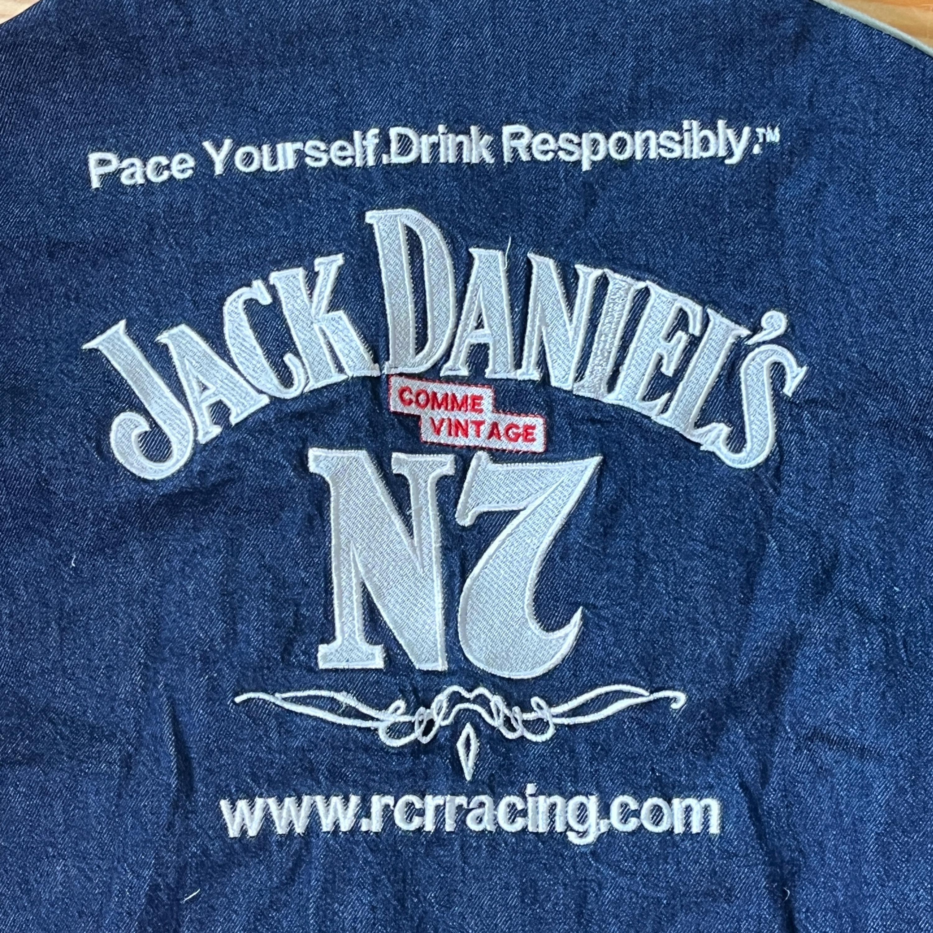 Jack Daniels Racing Jacket JH Design Embroidered Bomber Mens Large