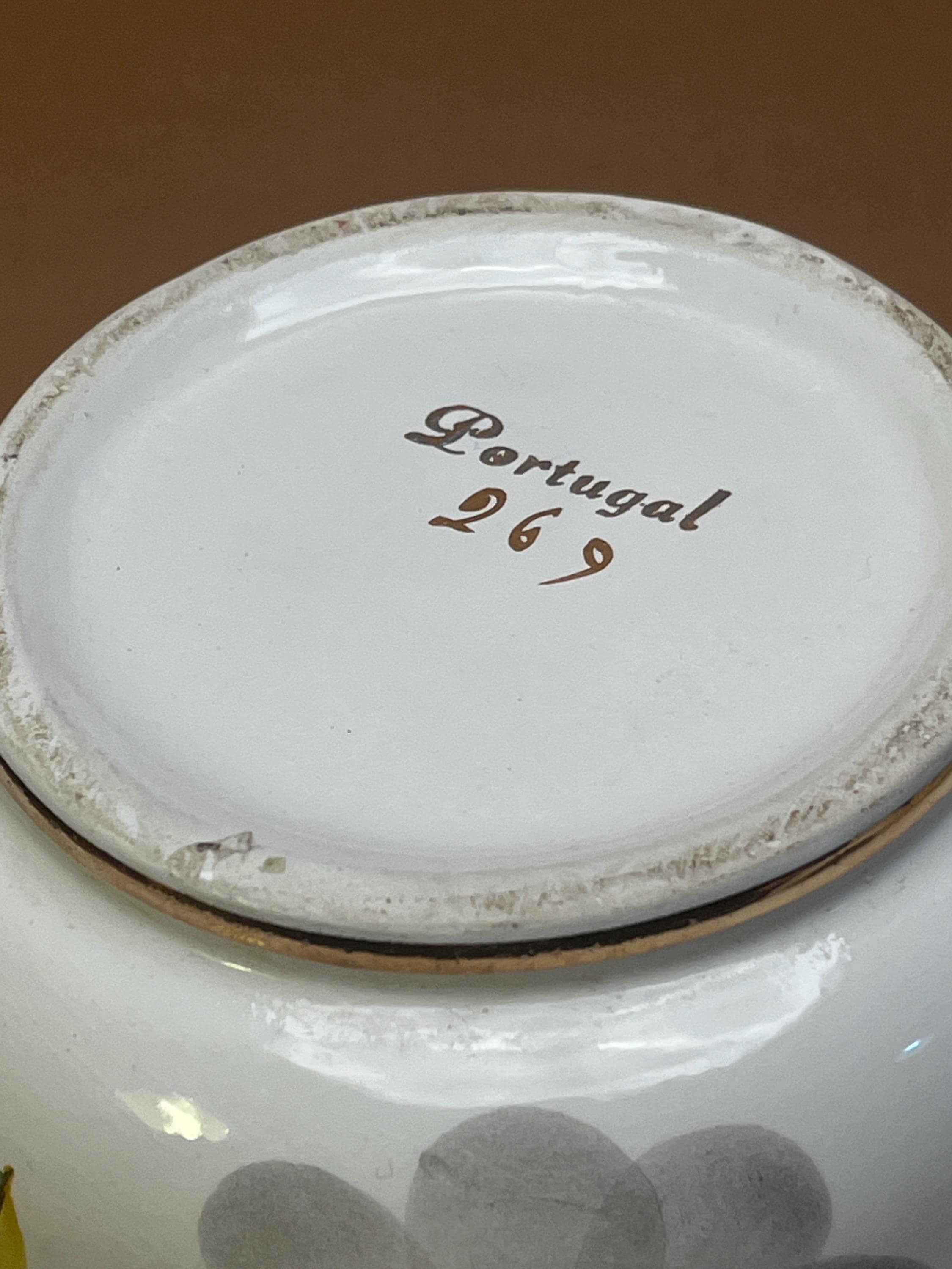 ヴィンテージ手描き花柄磁器蓋付き瓶：ポルトガル装飾（27 cm） - Etsy