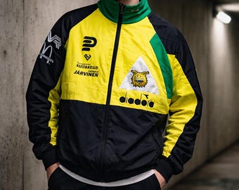 90年代 Diadora Ilves Tampere ジャケット – Futis-Liiga フィンランド サッカー トラック ジャケット サイズ S