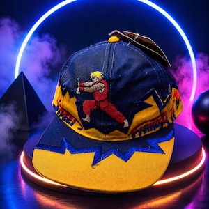 Vintage 1996 Street Fighter II Kids Snapback Cap: Capcom Vega, Size 54