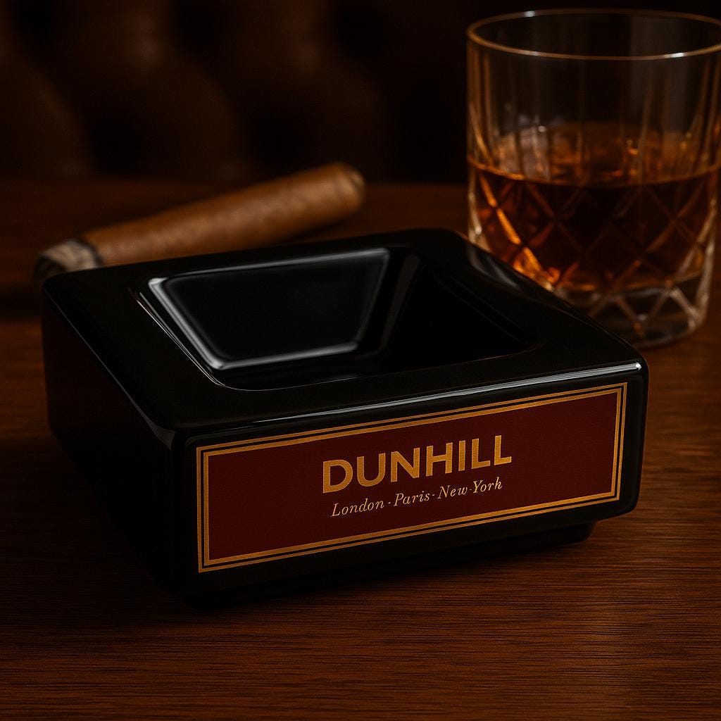 Dunhill灰皿 Seton Pottery製 70s 希少 市野耕 三寸稜花皿／彩色灰