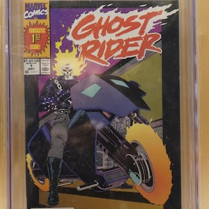 Deathwacth Ghost Rider Ghost Rider #1 CGC 9.8 1990 Marvel Comic 1st Danny Ketch Deathwatch ...