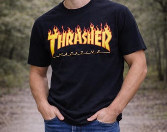 レア！thrasher スラッシャー　当時　オールドスケート　ヴィンテージ THRASHER スカル オールドスケート スラッシャー 希少 - メルカリ
