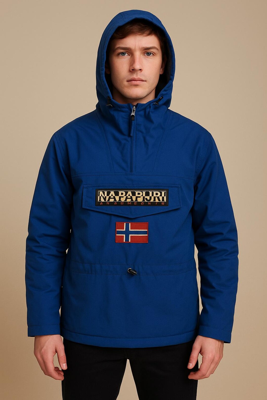 NAPAPIJRI ネイビー ジャケット Vintage 90s Napapijri Jacket | Fleece-lined Windbreaker