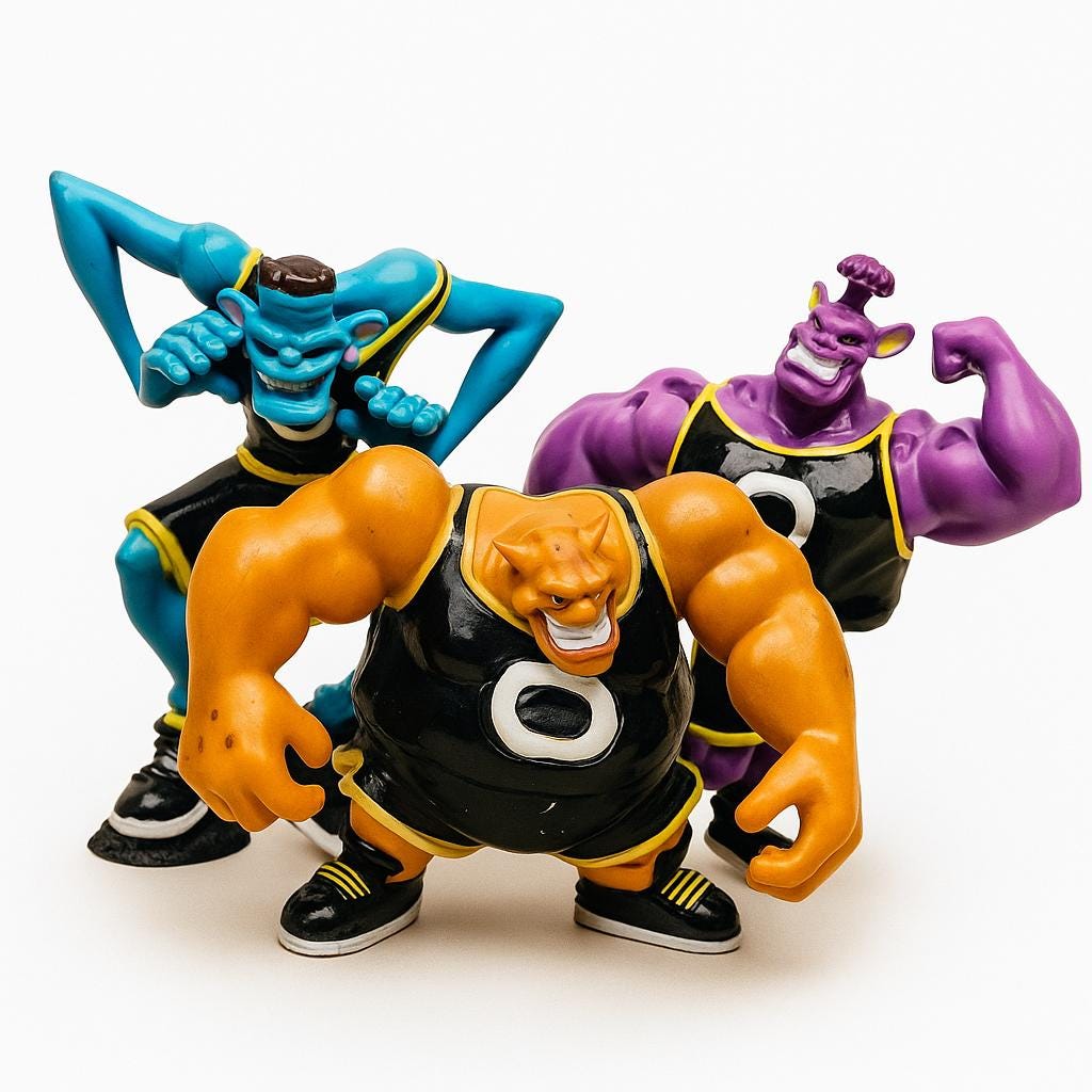 Vintage 90s Space Jam Monstars Figures – Bupkus & Blanko Set