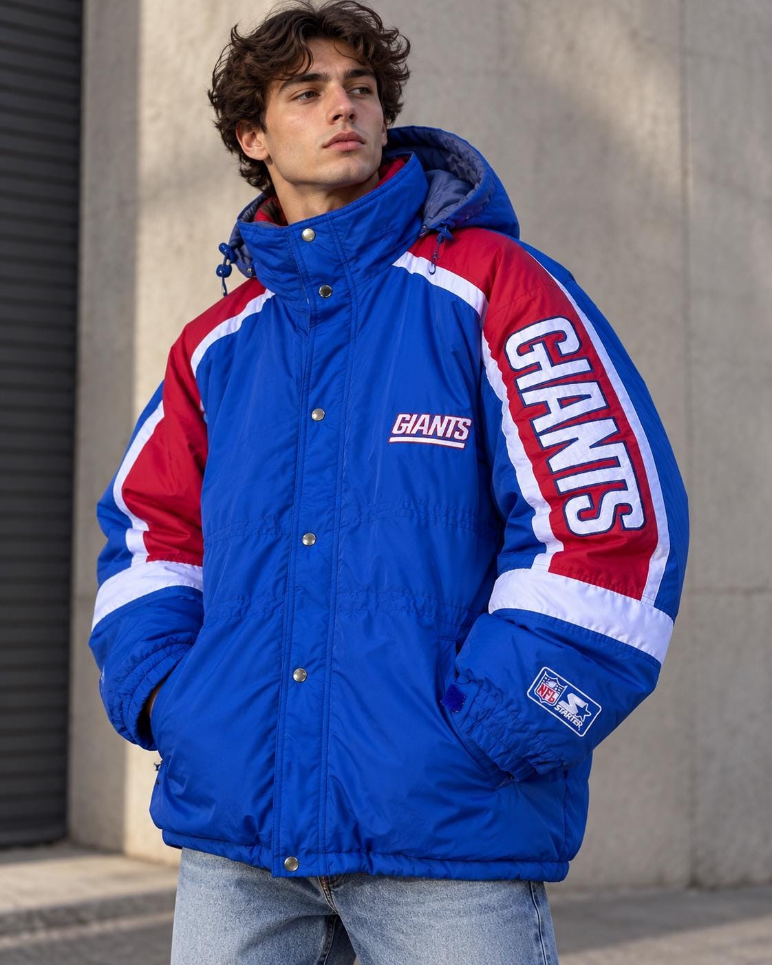 STARTER NFL GIANTS ダウン80% ジャケット XL 90s New York Giants Starter Jacket - Etsy