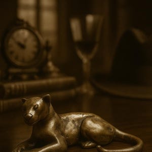 Vintage Brass Lioness Figurine – Rare Mid-Century Animal Sculpture & Home Decor Accent for Collectors