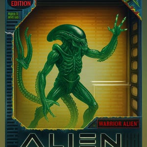Rare Kenner Hasbro Alien Resurrection Warrior (1997) | Translucent Green Variant | Sealed Action Figure