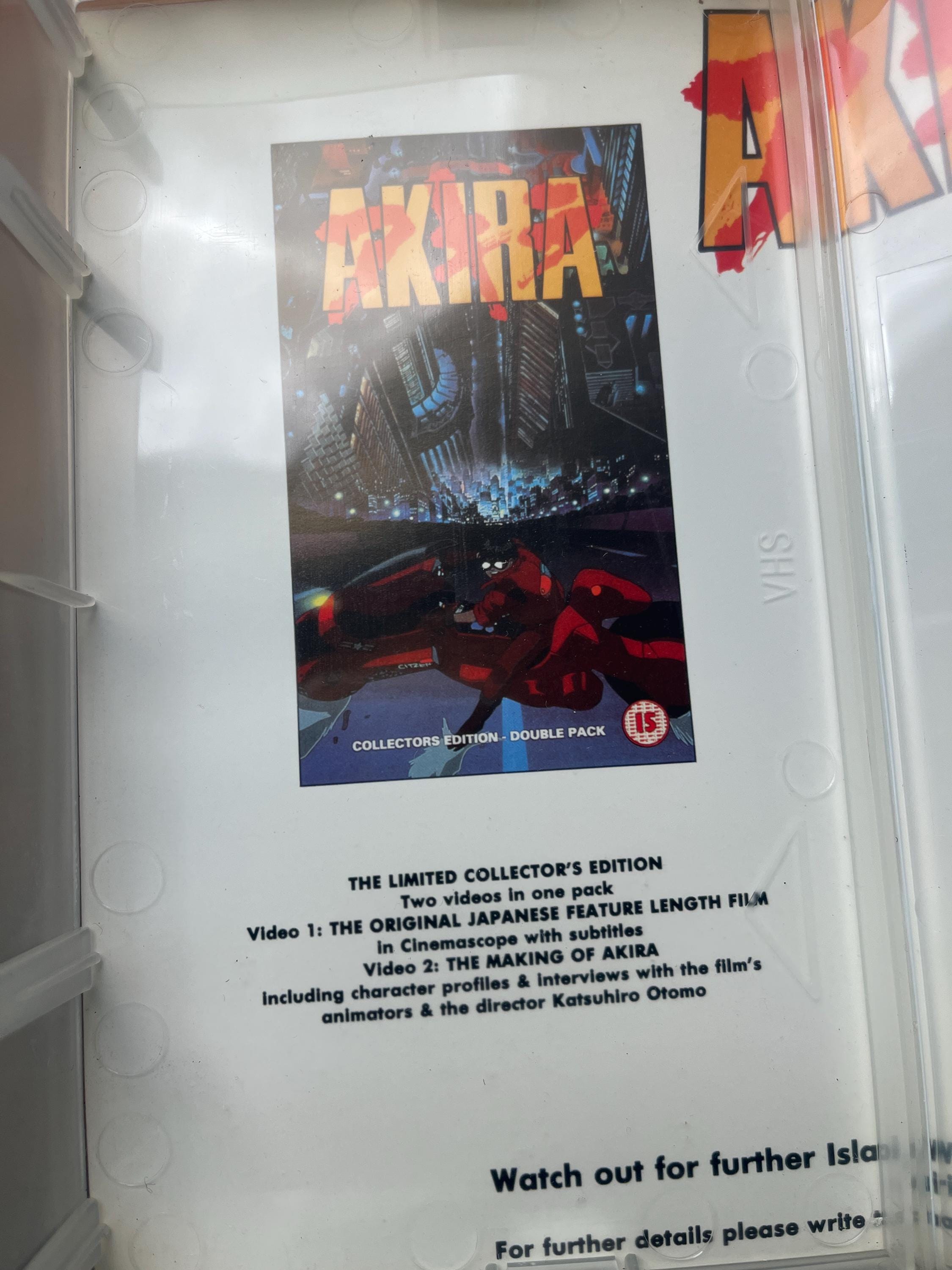 Akira 1991 UK Collector's Edition Double VHS: Rare Cyberpunk Anime