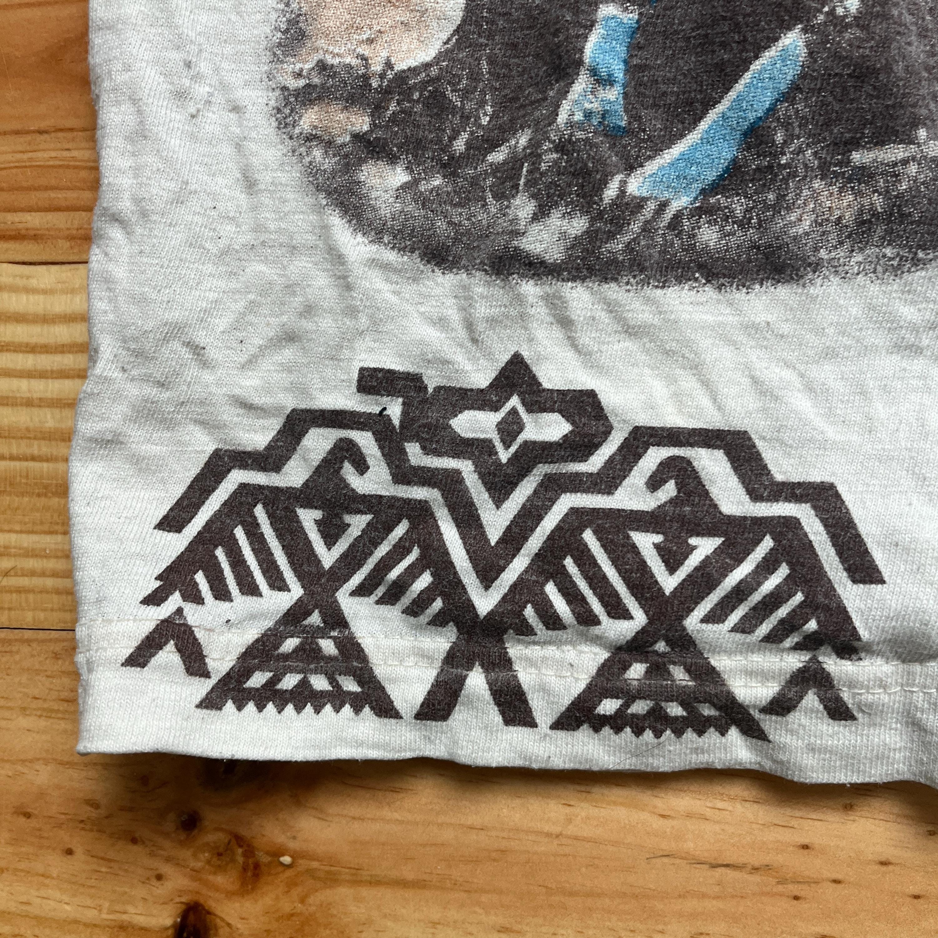 T-shirt Vintage Graphique Native American – Années 90 – Single Stitch – Taille XL