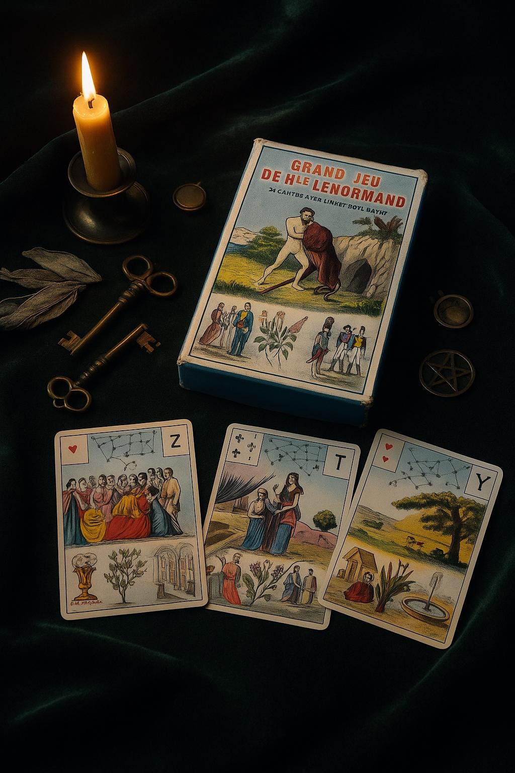 Vintage lenormand deck - Etsy 日本