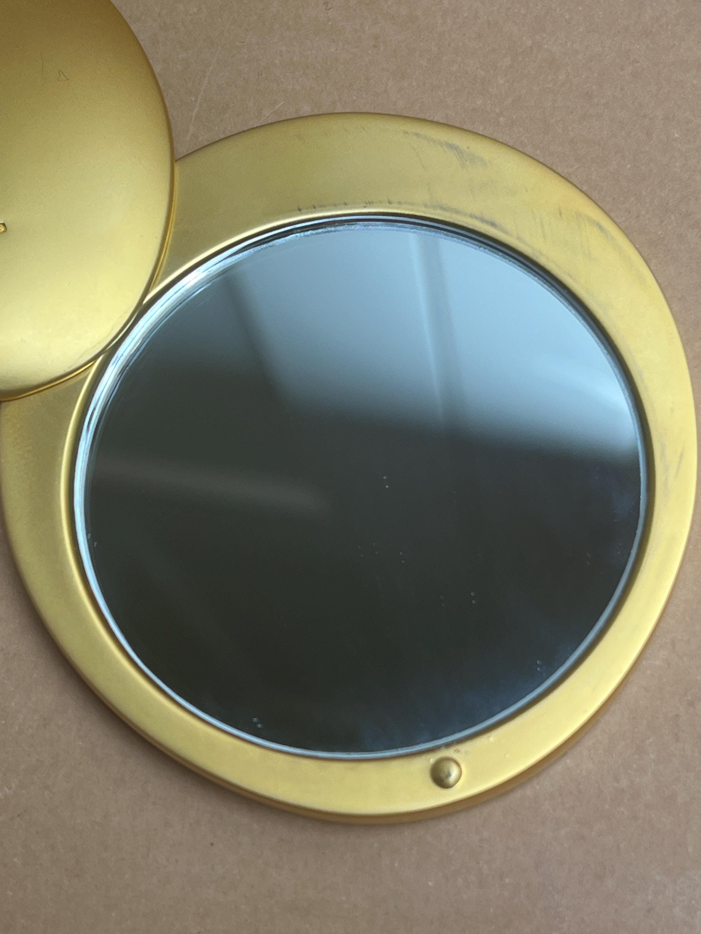 Vintage Christian Dior Heart Compact Mirror: Gold-plated Parisian