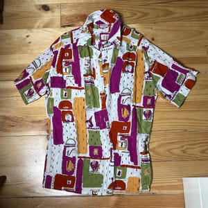 Vintage 80s Sommermann Abstract Art Shirt - Made in West Germany