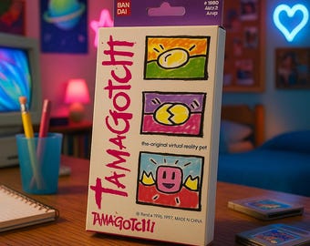 1997 Tamagotchi Gen 1 English Digital Pet, Retro Grün (Japanese Box)