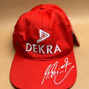 Vintage Michael Schumacher Ferrari F1 Hat: 90s DEKRA Racing Snapback NWT
