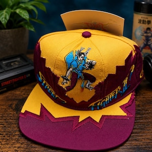 Vintage 1996 Street Fighter II Vega Kids Snapback Cap (Size 54)