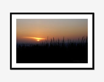 Coucher de soleil doré sur la côte californienne - Art mural imprimable | Photographie de nature décorative
