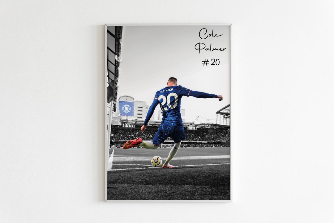 Cole Palmer Poster Art Print, Palmer Soccer Wall Decor, Football Star ...